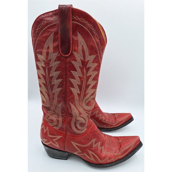 Excellent Condition Vibrant Red Old Gringo Western Cowgirl Cowboy Boots 8.5B - Picture 8 of 16